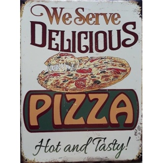 Pizza metal sign