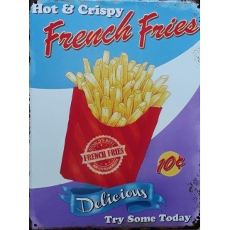 French Fries metal sign