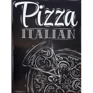 Pizza. Italian metal sign.