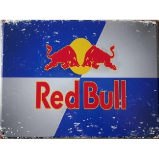 Red bull  metal sign