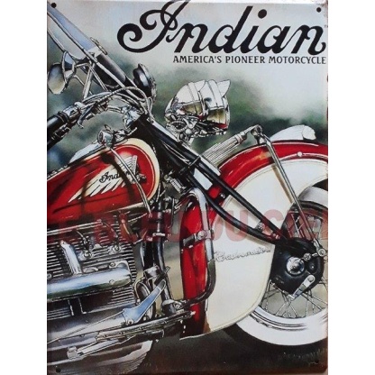 Indian America's Pioneer Motorcycle Metal Sign