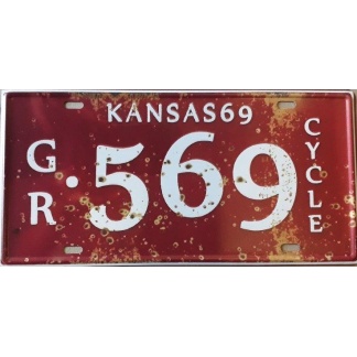 Kansas State Of America Metal License Plate