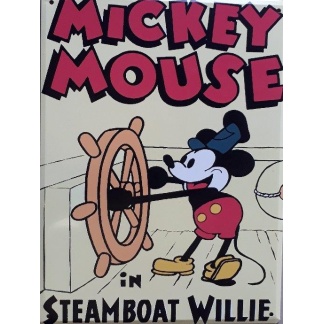 Mickey- mouse- comic- metal -sign