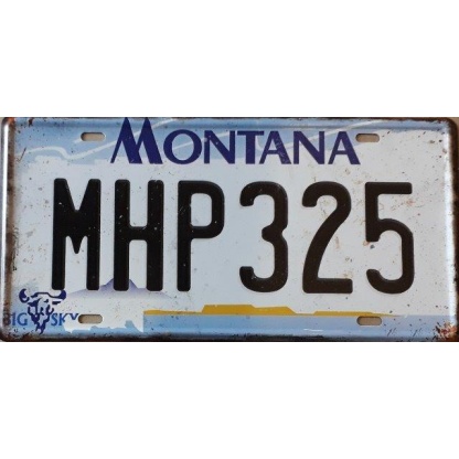 Montana State Of America Metal License Plate