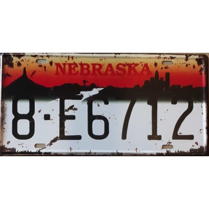 Nebraska -State- Of- America -Metal -License -Plate