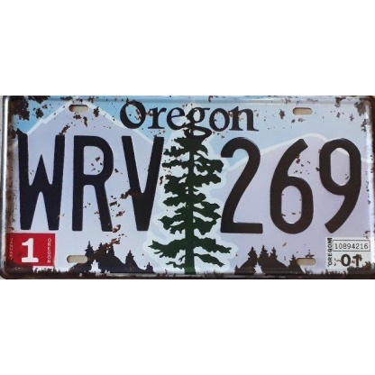 Oregon State Of America Metal License Plate