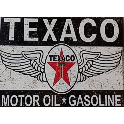 Texaco Motor Oil Vintage Style Metal Sign