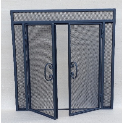 Surface Mounted Fire Screen With Double Opening Doors. 80cm x 80cm