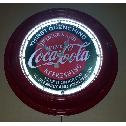 Coca-cola Illuminated Clock 58cm Diameter