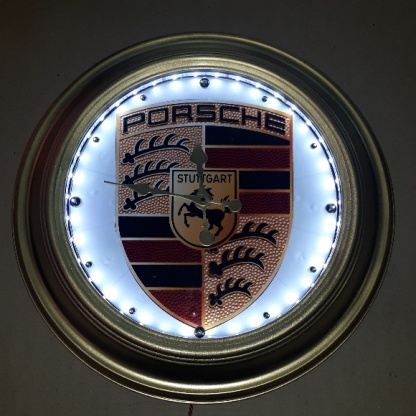 Porsche Illuminated Clock 58cm Diameter