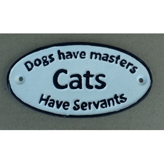 Cat's Servant Cast Iron Wall Plaque
