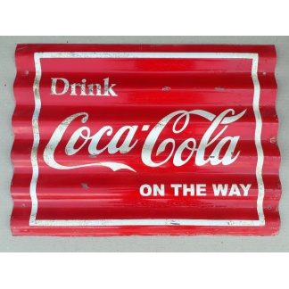 Coca-cola Corrugated Used Metal Sign