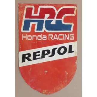 HRC Honda Racing Used Metal Sign