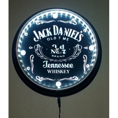 Jack Daniel's Illuminated Metal Clock 31cm Diameter