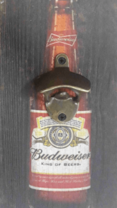 Budweiser Wall Plaque/ Beer Bottle Cap Opener