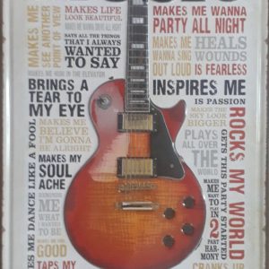 Music Embossed Metal Sign.