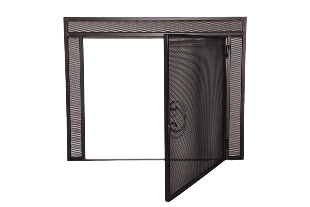 Surface Mounted Fire Screen With One Opening Door 80cm x 80cm - Johnnie ...