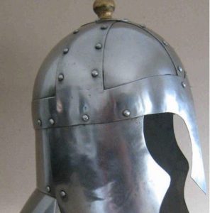 Authurian Metal Armour Helmet-Full Size