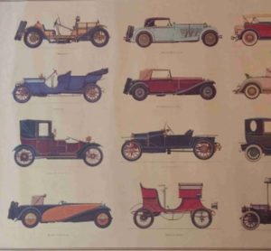 Vintage cars poster