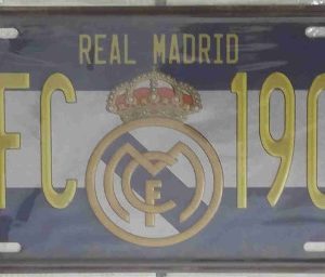 Real Madrid Metal License Plate