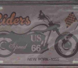 Riders Metal Sign License Plate