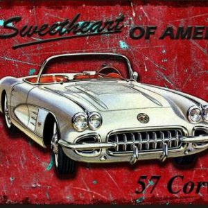Corvette-The Sweetheart Of America Big Metal sign