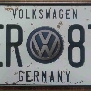 Volkswagen Embossed Metal License Plate
