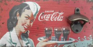 Drink Coca-Cola Wall Plaque/Beer Bottle Cap Opener