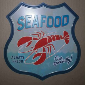 Seafood Our Specialty Metal Sign