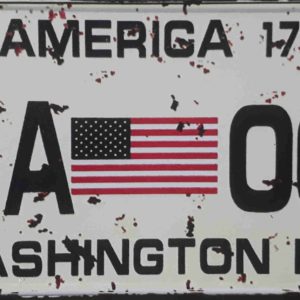 USA Washington DC Metal License Plate
