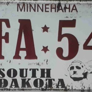 South Dakota State Of America Metal License Plate