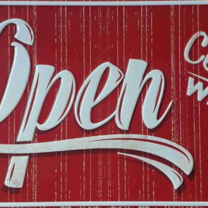 Open Embossed License Plate