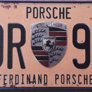 Porsche Ferdinand Metal License Plate