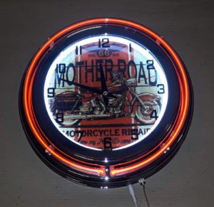 Mother Road Double Neon Clock 220V