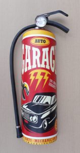 Auto Garage Fire Extinguisher Metal Garage / Wall Decor