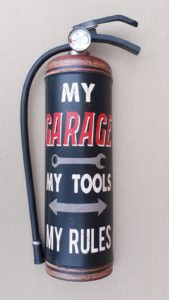 My Garage My Rules Fire Extinguisher Metal Garage / Wall Decor