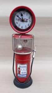 Coca-Cola Metal Fuel Pump Clock and Money Box