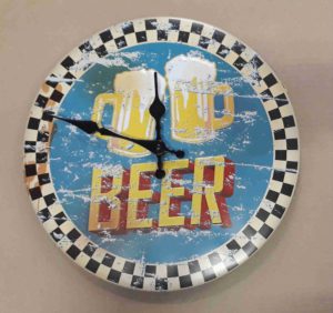 Beer Metal Wall Clock