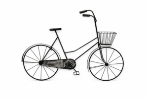 Wrought Iron Bicycle with basket – Garden Wall Decor