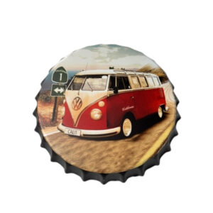 Volkswagen Combi bottle cap metal sign