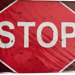 STOP metal sign