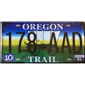 Oregon State of America Metal License Plate
